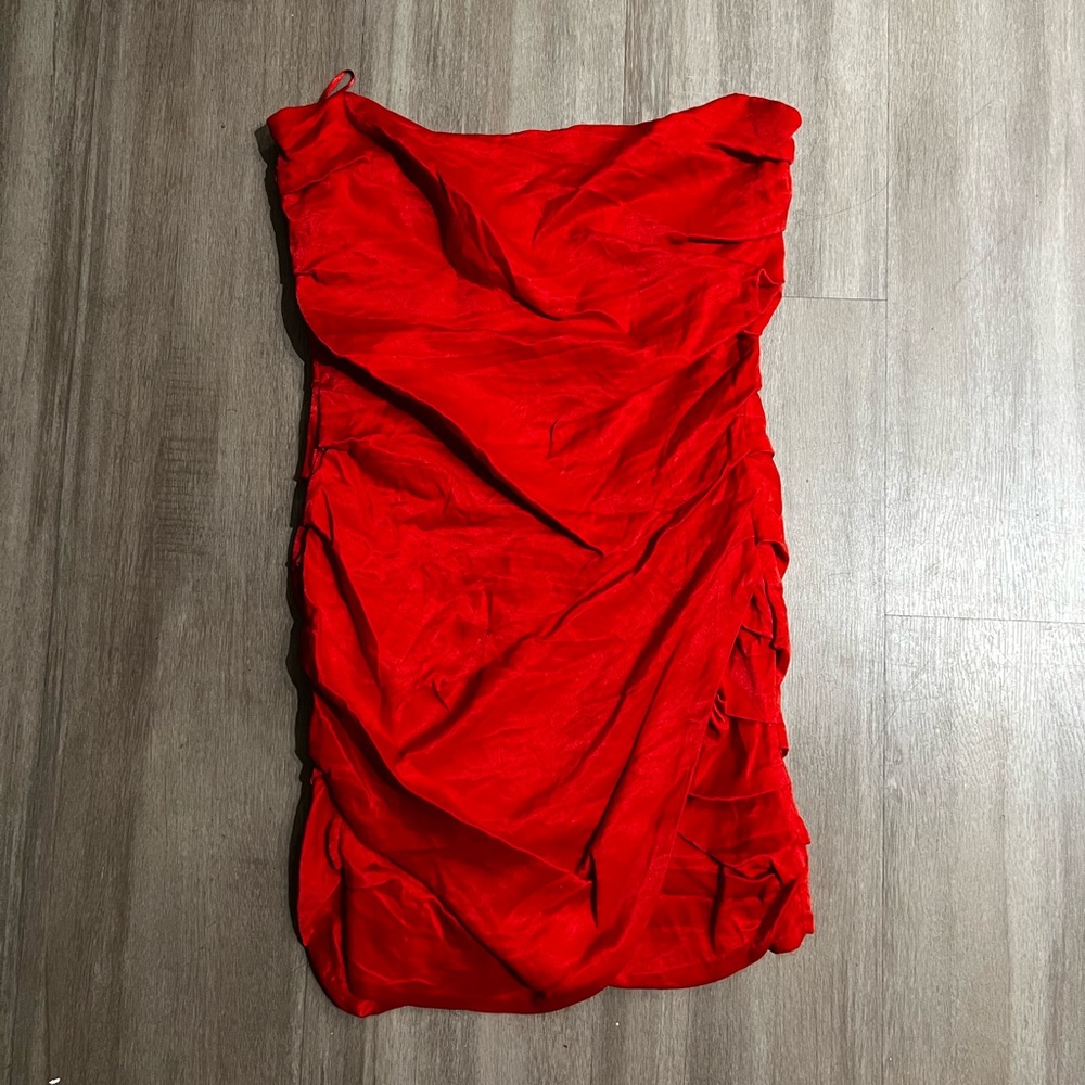 Red ruffled Zara dress!!